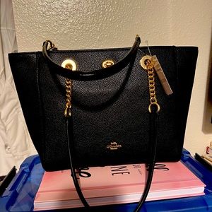 Coach black shoulder purse